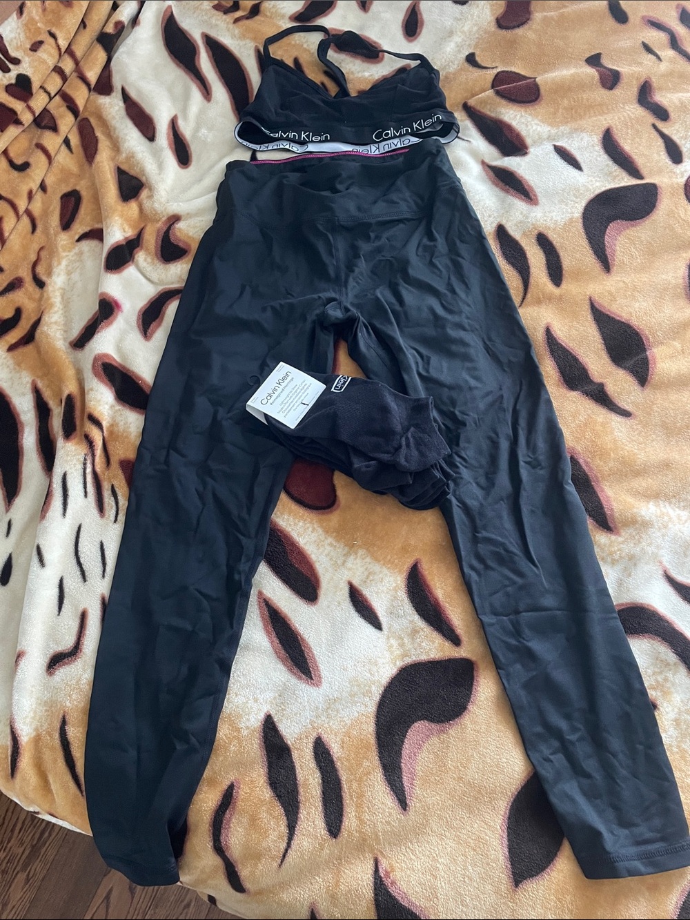 Calvin Klein Black Kids Leggings with Branded Waistband
